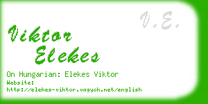 viktor elekes business card